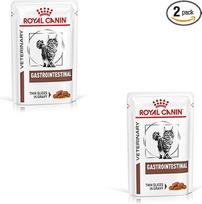 Royal Canin Veterinary Gastrointestinal | Dviguba pakuotė | 2 x 12 x 85 g | Šlapias maistas suaugusioms katėms | Smulkūs gabalėliai padaže | Žarnyno rezorbcijos sutrikimams gydyti