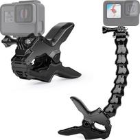 Sraigtinis trikojo "Flex Clamp Mount" laikiklis "Gooseneck Mount" fotoaparato laikiklis, suderinamas su "Go Pro Hero 11", "10". 9, 8, 7, 6, 5, 4, Session, 3+, 3, 2, 1, Max, Fusion, DJI Osmo ir dauguma