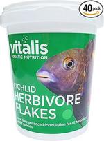 Vitalis Cichlid Herbivore dribsniai žolėdžiams ciklidams | Dribsnių maistas akvariumui ir tvenkiniui | Dribsnių maistas ciklidams su (40 g)