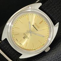 HMT KOHINOOR VINTAGE RANKINIO UŽVEDIMO INDIŠKAS VYRIŠKAS AUKSO SPALVOS Ciferblato LAIKRODIS a440968-4