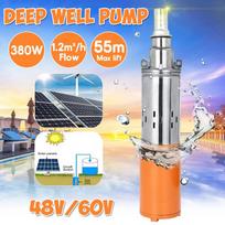 Saulės vandens siurblys 48/60V 380W 1200L/h 55m giluminio gręžinio siurblys DC sraigtinis panardinamas siurblys drėkinimui sodas namai žemės ūkis