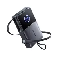 Joyroom JR-PR1 10000mAh 22.5W Powerbank with Built-in Retractable USB-C Cable – juodos spalvos