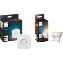 Philips Hue White Ambiance GU10 + Bridge LED lamp twin pack