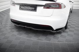 Maxton Design Rear Splitter (with vertical bars) V.1 Tesla Model S Plaid Mk1 Facelift TE-MODELS-1F2-PL-RD1G+RD3G