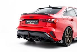 Maxton Design Rear Splitter (with vertical bars) V.2 Audi RS3 Sedan 8Y Facelift AU-RS3-8YF-S-RD3G+RD1G