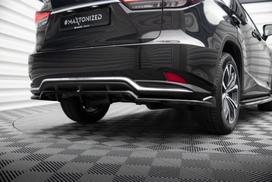 Maxton Design Rear Splitter (with vertical bars) Lexus RX Mk4 Facelift LE-RX-4F-RD1G+RD2G
