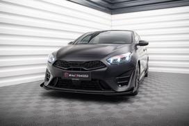 Maxton Design Street Pro Front Splitter + Flaps Kia Proceed GT Mk3 Facelift / Ceed GT / GT - Line Mk1 Facelift KICE3FPROGTCNC-FD1B+FSF1G