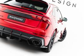 Maxton Design Rear Splitter (with vertical bars) Audi RSQ8 Mk1 Facelift AU-RSQ8-1F-RD1G+RD2G