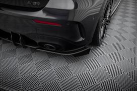 Maxton Design Street Pro Rear Side Splitters + Flaps Mercedes-AMG A35 Hatchback W177 MEA177F35CNC-RSD1B+RSF1G