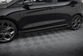 Maxton Design Street Pro Side Skirts Diffusers + Flaps Ford Fiesta ST / ST-Line Mk8 FOFI8STCNC-SD2B+SF1G