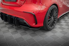 Maxton Design Street Pro Rear Side Splitters + Flaps Mercedes-Benz A 45 AMG W176 Facelift MEA176FAEROCNC-RSD1B+RSF1G