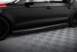 Maxton Design Street Pro Side Skirts Diffusers + Flaps Audi A7 RS7 Look C7 AUA7C7RS7LOOKCNC-SD1B+SF1G
