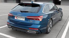 Maxton Design Rear Splitter (with vertical bars) Audi A6 S-Line C8 AU-A6-C8-SLINE-RD1G+RD2G