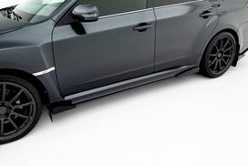 Maxton Design Street Pro Side Skirts Diffusers + Flaps Subaru Impreza WRX STI Mk3 Facelift SUIM3FWRXSTICNC-SD1B+SF1G