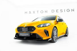 Maxton Design Street Pro Front Splitter + Flaps BMW 1 M-Pack F70 BM170MPACKCNC-FD1BRB+FSF1G