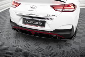 Maxton Design Rear Splitter (with vertical bars) Hyundai I30 N Mk3 Fastback HY-I30-3-N-FB-RD1+RD2G