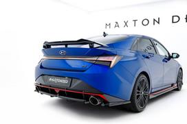 Maxton Design Central Rear Splitter (with vertical bars) Hyundai Elantra N Mk7 HY-EL-7-N-RD1G+RD2G