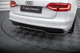 Maxton Design Rear Splitter (with vertical bars) Audi A4 Competition B8 Facelift AU-A4-B8F-COMP-RSD1G+RD1G