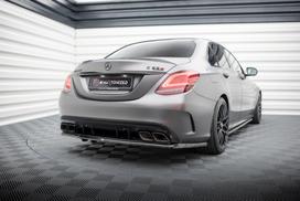 Maxton Design Rear Splitter (with vertical bars) Mercedes-AMG C63 Sedan / Estate W205 Facelift ME-C-205F-63-RD1G+RD2G