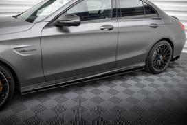 Maxton Design Street Pro Side Skirts Diffusers Mercedes-AMG C63 Sedan / Estate W205 Facelift MEC205F63CNC-SD1B