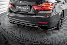 Maxton Design Rear Splitter (with vertical bars) BMW 4 Gran Coupe F36 BM-4-F36-GC-RD1G+RD2G