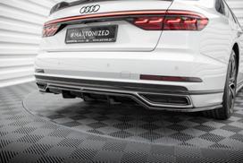 Maxton Design Rear Splitter (with vertical bars) Audi A8 S-Line D5 AU-A8-D5-SLINE-RD1G+RD2G