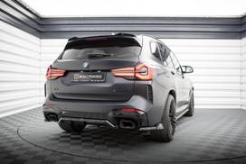 Maxton Design Rear Splitter (with vertical bars) BMW X3 M-Pack G01 Facelift BM-X3-01F-MPACK-RD1G+RD2G