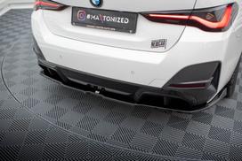 Maxton Design Rear Splitter (with vertical bars) V.2 BMW i4 M-Pack G26 BM-I4-G26-MPACK-RD2G+RD3G