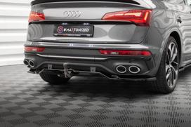 Maxton Design Rear Splitter (with vertical bars) Audi SQ5 / Q5 S-Line Sportback Mk2 Facelift AU-SQ5-2F-SB-RD1G+RD2G