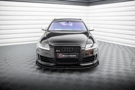 Maxton Design Street Pro Front Splitter + Flaps Audi RS6 Avant C6 AURS6C6CNC-FD3B+FSF1G