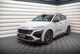 Maxton Design Front Splitter V.2 + Flaps Hyundai Kona N Mk1 HY-KO-1-N-FD2G+FSF1B