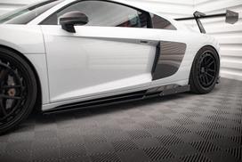 Maxton Design Side Skirts Diffusers V.2+ Flaps Audi R8 Mk2 Facelift AU-R8-2F-SD3G+SF