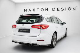 Maxton Design Central Rear Splitter (with vertical bars) Ford Focus Vignale Estate Mk4 FO-FO-4-VG-ES-RD1G+RD2G