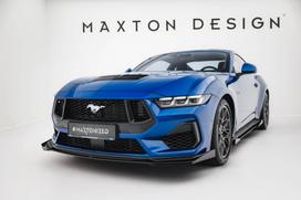 Maxton Design Street Pro Front Splitter + Flaps Ford Mustang GT Mk7 FOMU7GTCNC-FD1B+FSF1G
