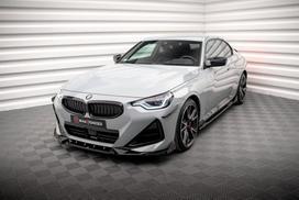 Maxton Design Front Splitter V.2 + Flaps BMW 2 Coupe M-Pack / M240i G42 BM-2-42-MPACK-FD2G+FSF1B