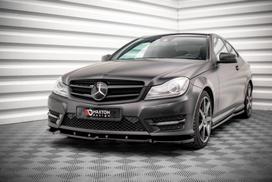 Maxton Design Front Splitter V.1 Mercedes-Benz C Coupe / Sedan / Estate AMG-Line C204 / W204 Facelift / S204 Facelift ME-C-204F-AMGLINE-C-FD1G