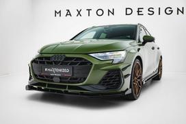 Maxton Design Street Pro Front Splitter V.1 + Flaps Audi S3 Sportback / A3 S-line Sportback 8Y Facelift AUS38YFCNC-FD1B+FSF1G
