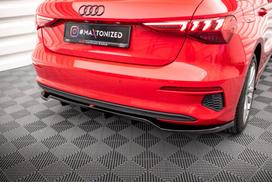 Maxton Design Rear Splitter (with vertical bars) Audi A3 Sportback 8Y AU-A3-8Y-RD1G+RD2G