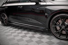 Maxton Design Street Pro Side Skirts Diffusers + Flaps Audi RS3 Sportback 8Y AURS38YCNC-SD1B+SRF1G