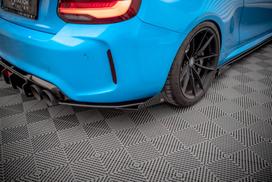 Maxton Design Street Pro Rear Side Splitters + Flaps BMW M2 F87 BM287MCOMPCNC-RSD1B+RSF1G