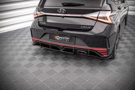 Maxton Design Rear Splitter (with vertical bars) Hyundai I20 N Mk3 HY-I20-3-N-RSD1G+RD1G
