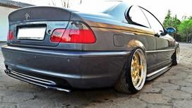 Maxton Design Rear Splitter BMW 3 E46 MPACK COUPE (without vertical bars) BM-3-46-C-MPACK-RD1G