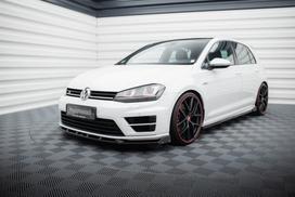 Maxton Design Front Splitter V.5 + Flaps Volkswagen Golf R / R-Line Mk7 VW-GO-7-R-FD5G+FSF1B