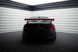 Maxton Design Carbon Spoiler With External Brackets Uprights + LED BMW M2 F87 / 2 / 2 M-Pack F22 CF-BM-M2-F87-WING5-EXT-245-P+LED