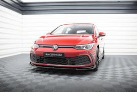 Maxton Design Front Splitter V.3 + Flaps Volkswagen Golf GTI / GTE / GTD / R-Line Mk8 VW-GO-8-GTI-FD3G+FSF