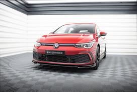 Maxton Design Front Splitter V.2 + Flaps Volkswagen Golf GTI / GTE / GTD / R-Line Mk8 VW-GO-8-GTI-FD2G+FSF