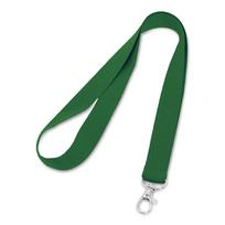 Kaklajuostė vardinei kortelei LARIAT, su karabinu, 20x960mm, žalios spalvos
