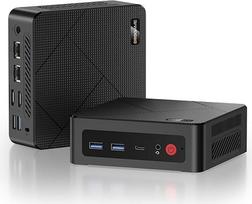 BOSGAME E4 "Windows 11 Pro Business Mini PC" AMD Ryzen 5 3550H, 4 branduoliai, 8 gijos, iki 3,7 GHz, 16GB DDR4 RAM, 1 TB SSD, 4K@60 Hz trigubas ekranas, HDMI, C tipo, USB 3.2, dvigubas LAN, "Wi-Fi 5", BT 5.0
