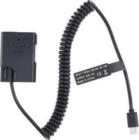 FOTGA USB-C Type-C to Decoded EN-EL14 Dummy Battery Power Supply Spring Cable for Nikon D3100 D3200 D3300 D3400 D3500 D5100 D5200 D5300 D5500 D5600 DF P7100 P7700 0 D7800 camera