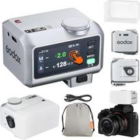 "Godox iT30Pro-N" iT30Pro N mini fotoaparato blykstė su baltu difuzoriumi Speedlite fotoaparato blykstė 560 blyksnių, esant visiškam belaidžio pagrindinio ir imtuvo galingumui 2.4G TTL jutiklinis ekranas, skirtas Nikon fotoaparatui DSLR (sidabrinė)